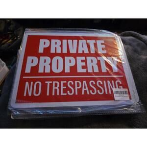 PRIVATE PROPERTY NO TRESPASSING Aluminum Sign Bright and Highly Visible Sign